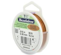 Beadalon 0,38 mm x 9,2 m-Bobine de Fil 7 brins Cuivre satiné