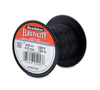 Beadalon 0,5 mm 500 m élasticité, Noir