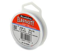 Beadalon 1 mm 5 m Elastcity Fil élastique Satin Argent