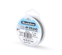 Beadalon Fil de cordage 49 brins billes en acier inoxydable 10 '