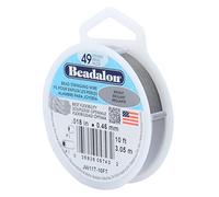 Beadalon 49 Strand Stainless Steel Bead Stringing Wire, .018-Inch/10-Feet, Bright