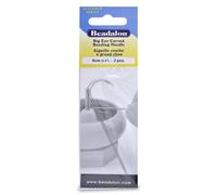 Beadalon 700A-300 Aiguilles courbées à Gros œil 8,9 cm 2 pièces en Acier Inoxydable