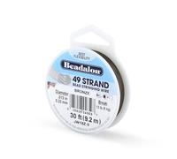 Beadalon Bobine de fil 9,2 m 0,33 mm – 49 brins – bronze