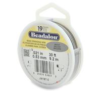 Beadalon Bobine de fil 9,2 m x 0,53 mm 19 brins Brillant