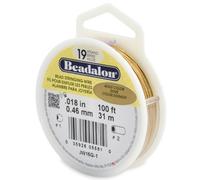 Beadalon Bobine 31 m Fil 0,46 mm 19 brins Or