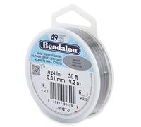 Beadalon Bobine de Fil 49 brins de 0,61 mm de diamètre, 9,2 m, Brillant
