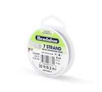 Beadalon Bobine de Fil 7 brins Argenté satiné 0,3 mm x 9,2 m
