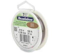 Beadalon Bobine de Fil pour Enfiler Les Perles 7 brins Bronze 31 m x 0,38 mm