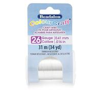 Beadalon ColourCraft Wire TR 26ga Silver 34yd