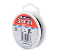 Beadalon Cordon élastique en Caoutchouc Noir 0,8 mm/25 m