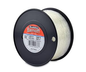Beadalon Cordon élastique Largeur : 0,8 mm - Longueur : 500 m - Transparent