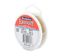 Beadalon Cordon Stretch Caoutchouc Or satiné 0,5 mm/25 m