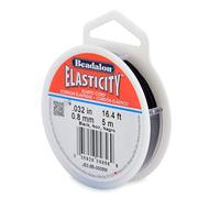 Beadalon Elastcity Fil 0,8 mm Élastique Noir 5 m