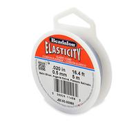 Beadalon Élasticité 0,5 mm diamètre 5 mètres/Pkg-Satin Argent