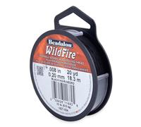 Beadalon Fil nylon tressé Feu de forêt 0,20 mm résistance à la rupture 5,5 kg Noir 18 m