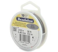 Beadalon Fil à enfiler 19 brins 0,45,7 cm x 9,1 m - Brillant