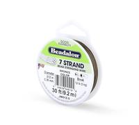 Beadalon Fil à enfiler pour perles, acier inoxydable, bronze, 0,3 mm