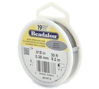 Beadalon Fil à Enfiler pour Perles en Acier Inoxydable, Brillant, 0,38 mm