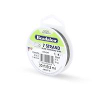 Beadalon Fil à perles JW03-T-0 - 7 brins 0,46 mm (.018 in) 9,1 - Argenté