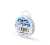 Beadalon Fil de câblage pour perles 49 brins 0,38 cm Blanc 9 m