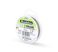 Beadalon – Fil de perlage en acier inoxydable transparent 7 brins .01" x30'
