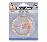 Beadalon Fil rond de style allemand plaqué or 12 m calibre 24