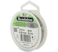 Beadalon JW01-T-0 Fil à perler 7 brins 0,00 cm 30 pi (9,1 m) brillant, 0,30 mm