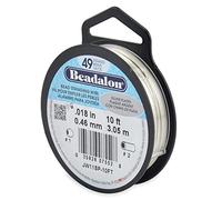 Beadalon JW11SP-3 Fils à Perles 49 brins Plaqué Argent 3 m
