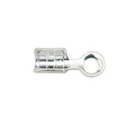 Beadalon Lot de 55 petites extrémités pliantes plaquées argent sans nickel