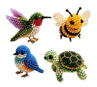 Beaded Animal Kit 3D mignon drôle avec instructions Kit d'art de perles fait à la main