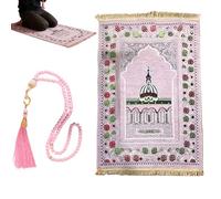 Beaded Prayer Mat - Religious Home Decor Rug, 10 inch Aesthetic Cloth with Balance, Fabric Worship Gear with Grip, Mat Functional Styling, Lifestyle Supplies for Adults, Kids, Women