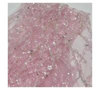 Beaded Sequin Stripe Wedding Dress, Sewing Fabric, 15 Colors, Pink, Green, Grey, Red, White(Pink)