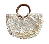 Beaded Shoulder Bags For Women, Shell Beaded Sequin Tote Bag, Summer Tote Beach Bag, Shell Clutch Purse, Evening Handbag Purse for Wedding Party Vacation