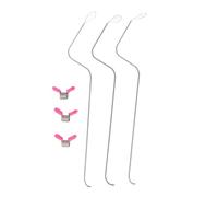 Beading Needle Set | 1.2mm Stainless Steel Curved Needles with Large Eye & Stoppers | Expert Jewelry Making Tools for Ceramic/Glass/Metal Beads | 3 - Piece Kit