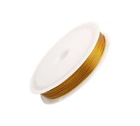 Beading Wire, Stainless Steel Thread, Thin Stringing Line, Gold Silver Cord, Jewelry Supplies for Handicraft Enthusiasts Ornaments Decorations Women Men Fishing Tackle Use, 3.94x3.15x0.39 inches