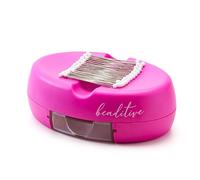 Beaditive Coussin à épingles magnétique avec tiroir - Coussins Porte-épingles magnétiques puissants pour la Couture - 50 épingles à matelasser à tête en Verre incluses - Panier Chic pour épingles à