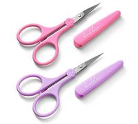 Beaditive détail de haute précision ciseaux set (2-pc) sharp, fine conseils | découpe de papier, scrapbooking, couture, artisanat | acier inoxydable | couvercle de protection (Pastel)