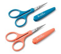 Beaditive détail de haute précision ciseaux set (2-pc) sharp, fine conseils | découpe de papier, scrapbooking, couture, artisanat | acier inoxydable | couvercle de protection (Milieu du siècle)