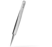 Beaditive Pince à épiler de haute précision - 11,9 cm - Pince à épiler pour couture, perles, quilling et loisirs créatifs - Pince à bijoux non dentelée avec pointes fines - Acier inoxydable