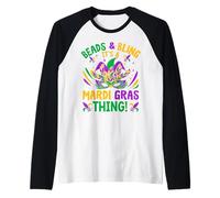 Beads & Bling, C'est Un Truc de Mardi Gras Manche Raglan