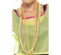 Beads Fluorescent, Neon, 4 Strands