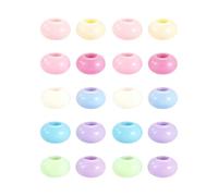 Beads For Jewelry - Large Hole Beads | 20 Piece Round Acrylic Spacer Bead