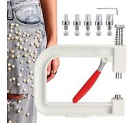 Beads Rivet Fixing Machine, Hand Press Pearl Applicator, Rhinestone Setting Tool, Manual Attacher, 5.91x5.91 inches, Craft for Jewelry Clothing Decoration Party and Accessory
