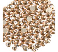 Beadsland 1440 PCS strass à dos plat pierres précieuses rondes pour Nail Art et Craft Glue Fix, Champagne Doré (SS10(2.7-2.9mm))