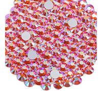 Beadsland 1440 PCS strass à dos plat pierres précieuses rondes pour Nail Art et Craft Glue Fix, Orange AB (SS10(2.7-2.9mm))