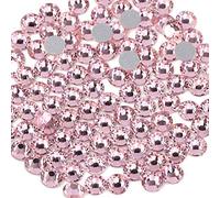 Beadsland 1440 PCS strass à dos plat pierres précieuses rondes pour Nail Art et Craft Glue Fix, Rose Clair (SS20(4.6-4.8mm))