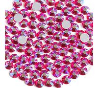 Beadsland 1440 PCS strass à dos plat pierres précieuses rondes pour Nail Art et Craft Glue Fix, Siam Clair AB (SS16(3.8-4.0mm))