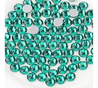 Beadsland 1440 PCS strass à dos plat pierres précieuses rondes pour Nail Art et Craft Glue Fix, Zircon Bleu (SS10(2.7-2.9mm))