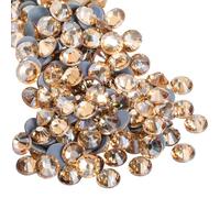 BEADSLAND Hotfix Strass,1440pcs Dos Plat Cristal Strass Artisanat vêtements Bricolage décoration,Champagne doré,SS20,4.6-4.8mm