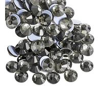 BEADSLAND Hotfix Strass, 1440pcs Dos Plat Cristal Strass Artisanat vêtements Bricolage décoration, Diamant Noir, SS20, 4.6-4.8mm